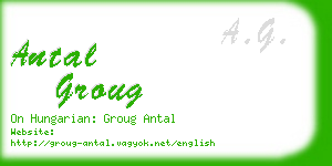 antal groug business card
